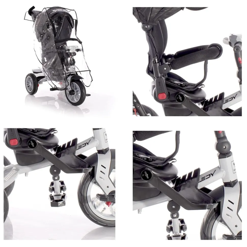 Lorelli Tricycle Speedy, Luftreifen, drehbarer Sitz, Musik, Licht, Schubstange grün