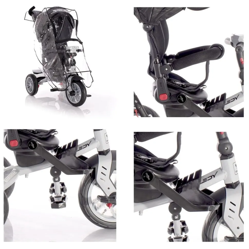Lorelli Tricycle Speedy, Luftreifen, drehbarer Sitz, Musik, Licht, Schubstange grün