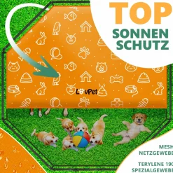 LovPet Welpenlaufstall Freilaufgehege Welpenauslauf Hundelaufstall Tierlaufstall Hunde, mit Tür und wetterfester laufstall Für Hund, Katze, Welpe, Kaninchen, Meerschweinchen