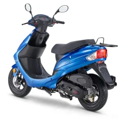 LuXXon Motorroller ECO (45km/h) E5 EFI, blau - 50ccm 4-Takt, 2,2kW/3PS, 1,9l/100km, 10" Reifen, mit Staufach, StVZO