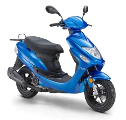 LuXXon Motorroller ECO (45km/h) E5 EFI, blau - 50ccm 4-Takt, 2,2kW/3PS, 1,9l/100km, 10" Reifen, mit Staufach, StVZO
