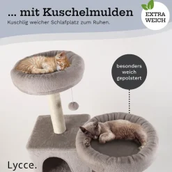 Lycce Kratzbaum ROYAL Katzenbaum mit Höhle und Hängematte, 145 cm