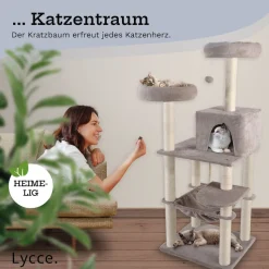 Lycce Kratzbaum ROYAL Katzenbaum mit Höhle und Hängematte, 145 cm