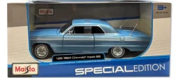 Maisto 32908 - Modellauto - Chevrolet Impala SS '64 (blau, Maßstab 1:26) Modell Auto Spielzeugauto