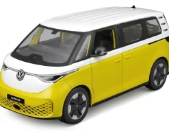 Maisto 32914Y - Modellauto - VW ID.Buzz (weiß-gelb, Maßstab 1:24) Modell Auto Spielzeugauto