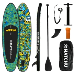 MATCHU Stand Up Paddle Wotto 320x81x15 cm - Aufblasbares Sup Board - Limited Edition
