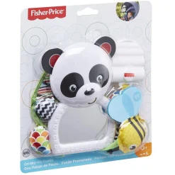 Mattel FGH91 - Fisher-Price - Spielzeug, Greifling mit Spiegel, Panda