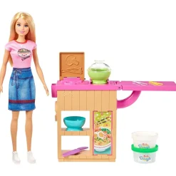 Mattel GHK43 - Barbie - You can be anything - Puppe, Pasta Spielset mit Zubehör und Knete
