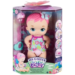Mattel GYP10 - My Garden Baby - Puppe mit Jasminduft, Schmetterling, Fütterspaß, ca. 30 cm