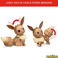 Mattel HDL84 - MEGA - Pokémon - Evoli Klemmbausteine-Satz, 215 Teile