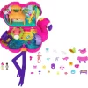 Mattel HJN76 - Polly Pocket - Spielset mit 26 Überraschungen, Flamingo-Party (HGC41)