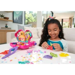 Mattel HJN76 - Polly Pocket - Spielset mit 26 Überraschungen, Flamingo-Party (HGC41)