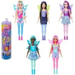 Mattel HJX61 sort. - Barbie - Color Reveal - Rainbow Galaxy - Puppe mit 6 Überraschungen, verschiedene Modelle