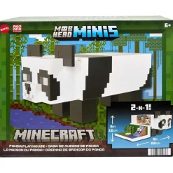 Mattel HLL25 - Minecraft - Mob Head Minis - Panda 2 in 1 Spielset