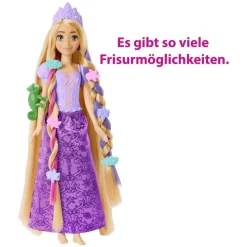 Mattel HLW18 - Disney Princess - Haarspiel Rapunzel inkl. Tierfreunde & Zubehör