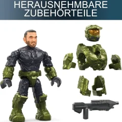 Mattel HNC57 - MEGA - Halo - Flotteneinsatzkommando Warthog Bausatz, 462 Teile