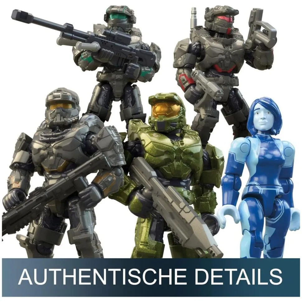 Mattel HNC57 - MEGA - Halo - Flotteneinsatzkommando Warthog Bausatz, 462 Teile