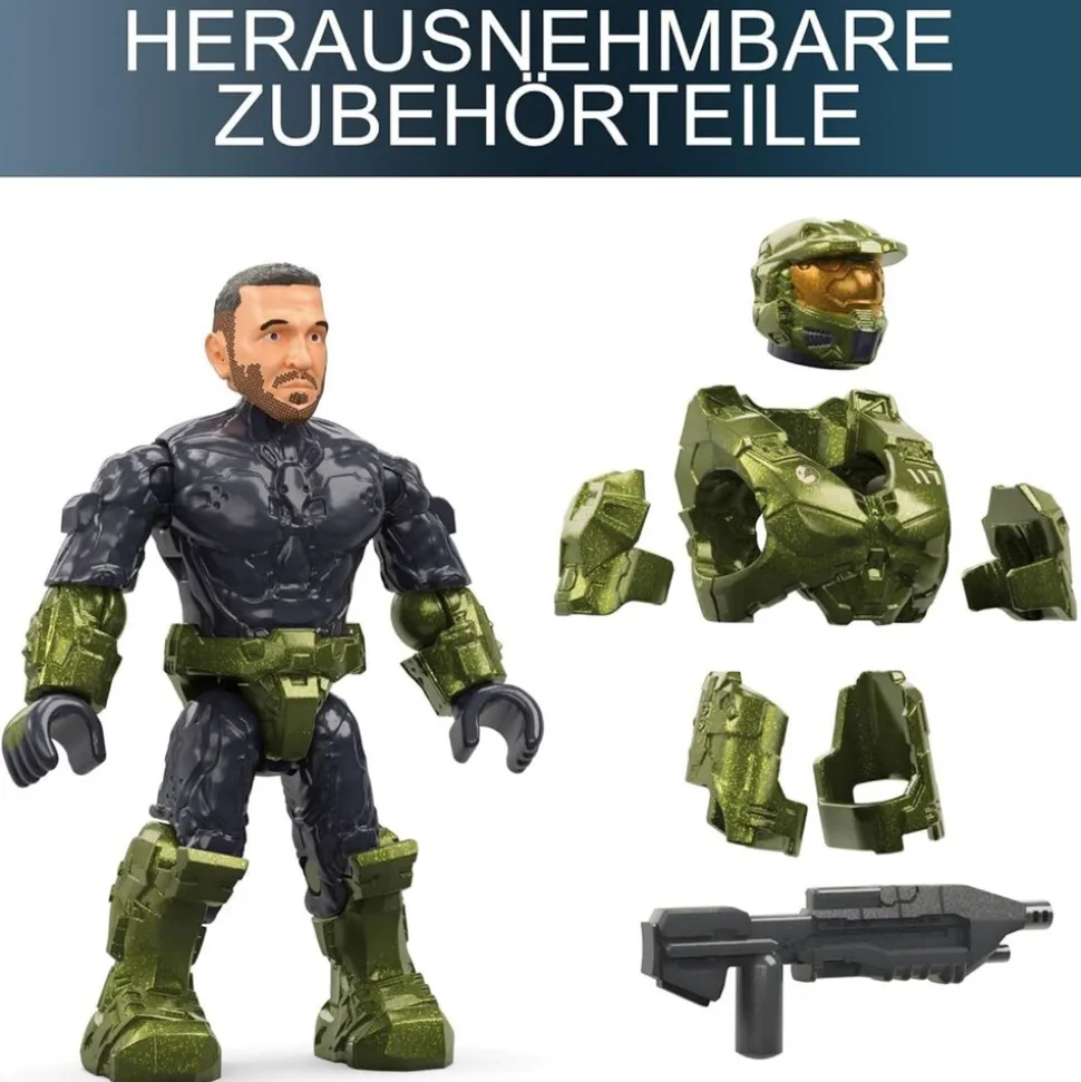 Mattel HNC57 - MEGA - Halo - Flotteneinsatzkommando Warthog Bausatz, 462 Teile