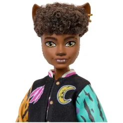 Mattel HNF65 - Monster High - Clawd Wolf Puppe mit Haustier Rockseena – Werwolf-Figur mit Zubehör