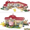 Mattel HNT93 - Mega - Pokémon - Pokémon-Center - Bauset mit Pikachu, Chaneira, Evoli und Togepi, 648 Teile