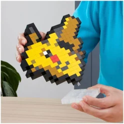 Mattel HTH74 - Mega - Pokémon - Pikachu Pixel Art Bauset, 400 Teile