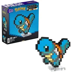 Mattel HTH77 - Mega - Pokémon - Schiggy Pixel Art Bauspielzeug-Set (367-teilig)