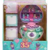 Mattel HWP20 - Polly Pocket - 35 Jahre Jubiläum – Partytime Stamper Compact Remake (1992) – Sammleredition mit Spielset, 2 Figuren uvm.