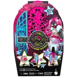 Mattel JBG82 - Monster High - Skulltimate Secrets Hauntlywood Mysteries – Catty-Noir Puppe mit 19+ Überraschungen, "Kleiderschrank"