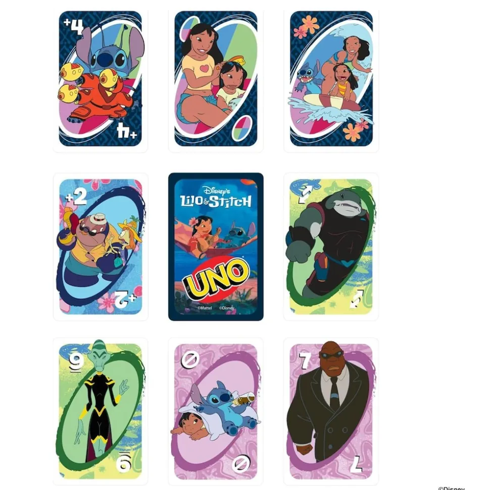 Mattel JCC10 - Disney's Lilo & Stitch - Mattel Games - UNO Kartenspiel mit Sonderregel