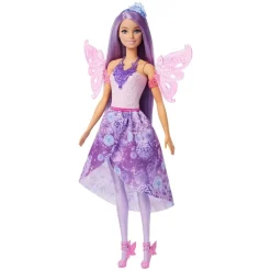Mattel JCP74 - Barbie - 3-in-1 Puppen-Set: Meerjungfrau-, Feen- & Prinzesinnen-Looks, 8 teiliges Outfit-Set