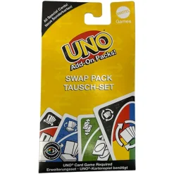 Mattel JCV55 BUNDLE sort. - Mattel Games - UNO Add-On Packs, Erweiterungen, Retour-/Tempo-/Stapel- & Tausch-Set mit barrierefreier Farbgestaltung