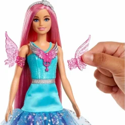 Mattel JCW48 - Barbie - A Touch of Magic - Malibu Puppe mit zwei märchenhaften Tieren