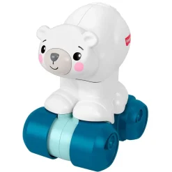 Mattel JDL63 - Fisher-Price - Krabbelspaß Eisbär zum Hinterherkrabbeln – Aktivitätsfahrzeug