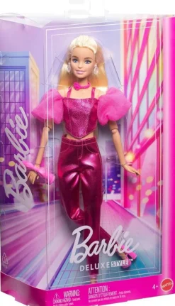 Mattel JFP40 - Barbie - Deluxe Style - Puppe im pinkfarbendem Metallic-Outfit
