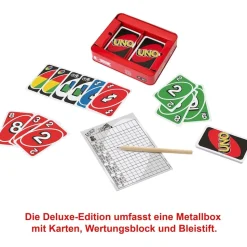 Mattel K0888 - UNO - Kartenspiel in Metall-Box, UNO Deluxe