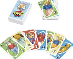 Mattel UNO Junior Kartenspiel Leo Lausemaus Kinder Spaß Strategie Lernspiel 3+ Spieler