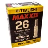 Maxxis UltralightSchlauch 26 Zoll Schraderventil Autoventil Auto Schrader Ventil Fahrradschlauch Rennrad MTB BMX