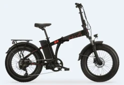 MBM Elektro-Kompaktfahrrad / Faltrad N-VER FOLDING 20 Zoll, black-red