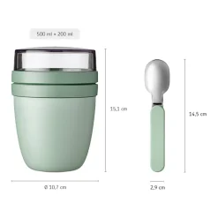 Mepal Lunchpot + Faltbarer Löffel Ellipse 500 + 200 ml