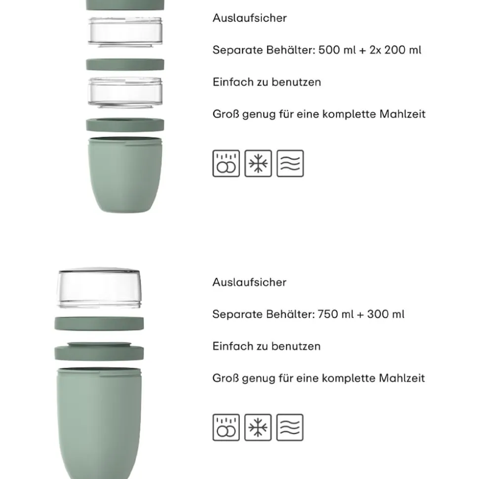 Mepal Lunchpot-Set XL Ellipse 900 ml + 1050 ml 2er Set