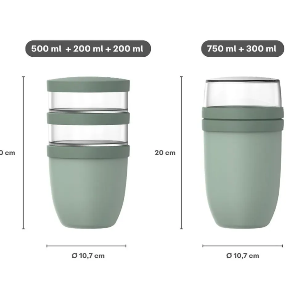 Mepal Lunchpot-Set XL Ellipse 900 ml + 1050 ml 2er Set