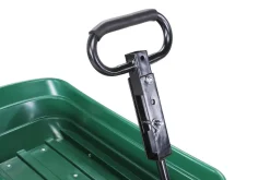 Miweba Bollerwagen Dumper, verriegelbare Kippfunktion, robuste PP-Wanne, Anhängerkupplung, bis 300kg (Grün)