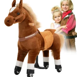 Miweba Pony Amadeus, Small, Spielpferd zum Reiten, 3-5 Jahre, integrierte Lenkung