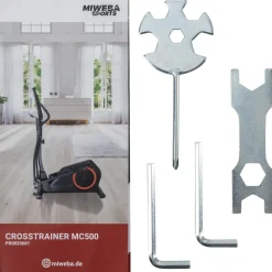 Miweba Sports Crosstrainer MC500, Pulsmessung, Transportrollen