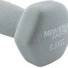 Miweba Sports Gymnastikhanteln 2er-Set NKH100, bodenschonend, 0,5-10 kg, Anti-Rutsch-Oberfläche (Grau, 2x 0,5 Kg)
