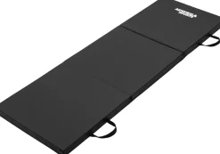 Miweba Sports Gymnastikmatte GM100, faltbar, rutschfest, Turnmatte für zuhause, Tragegriffe, PVC (Schwarz)