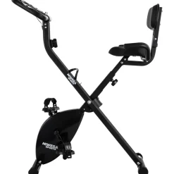 Miweba Sports Indoor-Cycle MX100 PRO mit Rückenlehne und ErgoGrip Griffen, klappbar (Pro, Schwarz/Grau)