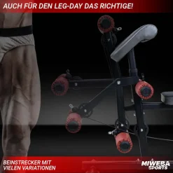 Miweba Sports 50in1-Kraftstation MK500 Pro, Fitnessstation mit ca. 60 kg Seilzug, Butterfly, Zugturm