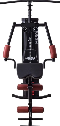 Miweba Sports 50in1-Kraftstation MK500 Pro, Fitnessstation mit ca. 60 kg Seilzug, Butterfly, Zugturm