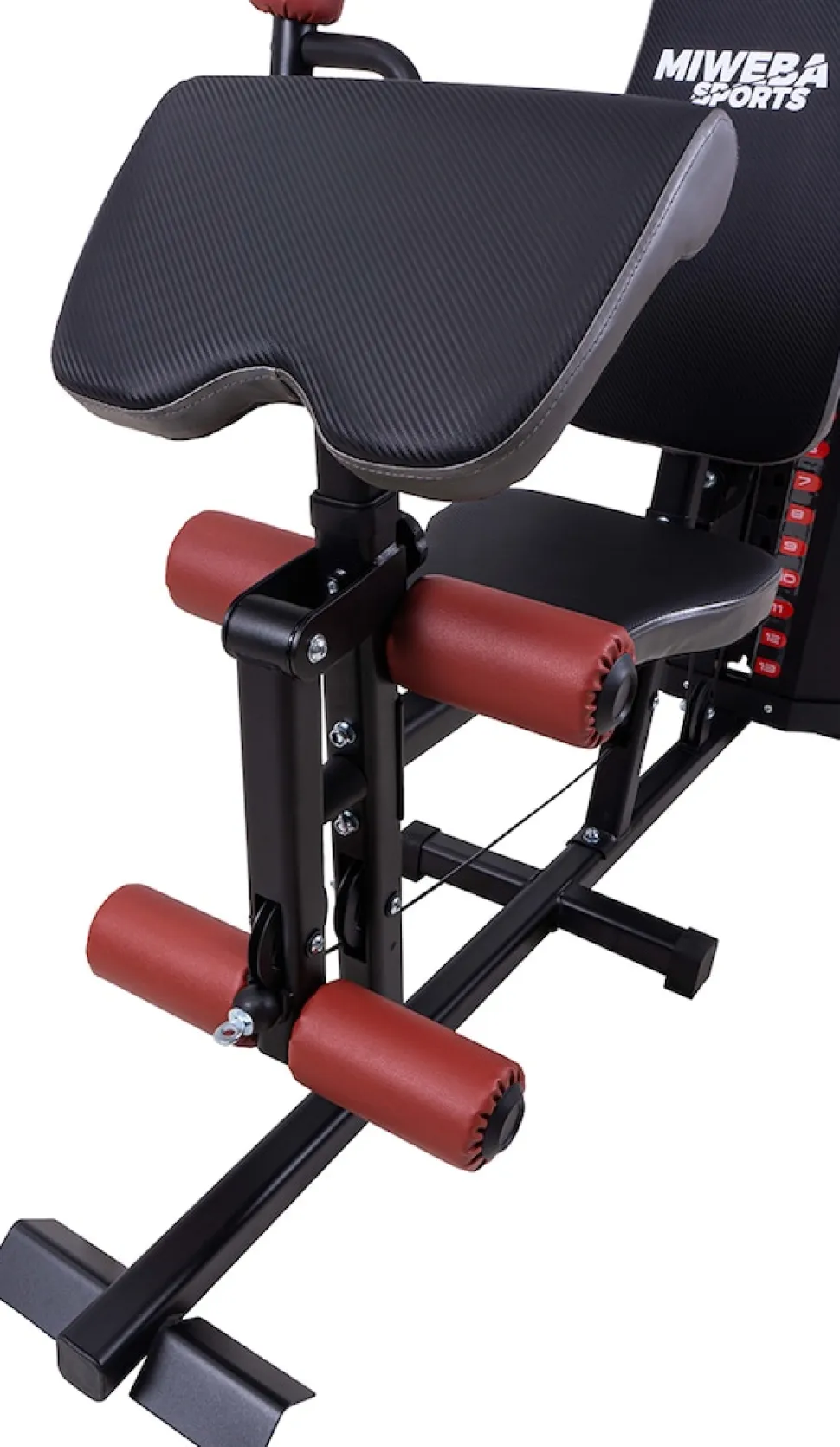 Miweba Sports 50in1-Kraftstation MK500 Pro, Fitnessstation mit ca. 60 kg Seilzug, Butterfly, Zugturm